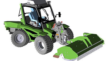 Tochterunternehmen e-Grip GmbH widmet sich der Entwicklung elektrisch angetriebener Hanggeräteträger