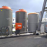 Salzlagerung im Silo kombiniert mit Soleerzeugung