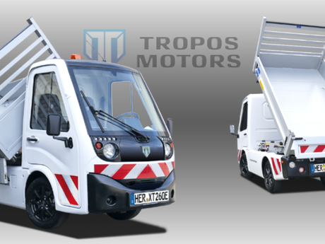 Neuheit bei Tropos: Elektrotransporter ABLE jetzt mit Heck- oder Drei-Seiten-Kipper 