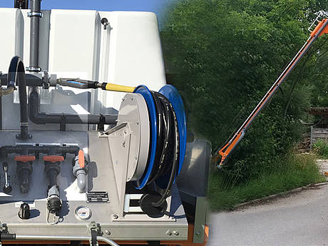 Bertsche-Wassersysteme: Gie&szlig;arm und ReiGieFlex-System zum Gie&szlig;en, Bew&auml;ssern und Reinigen