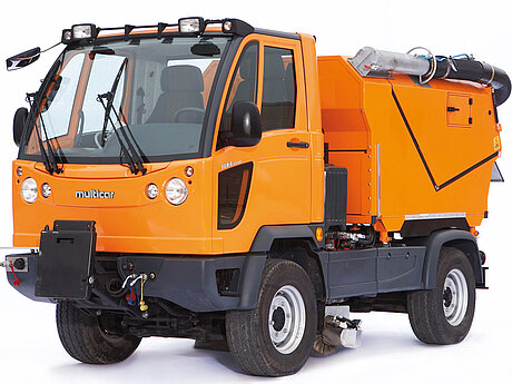 Multicar FUMO Carrier mit Aufsatzkehrmaschine Trilety MCK2