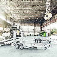 Maschinentransporter von B&ouml;ckmann: einfaches verladen von Fahrzeugen und Arbeitsger&auml;ten 