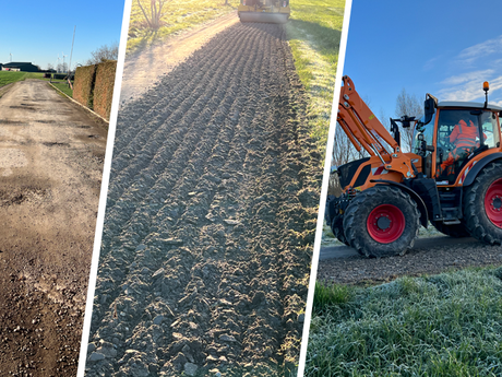 Einmannger&auml;t und Recyclingwunder: Planierhobel Maxi auf Bauhof Kalkar im Einsatz