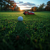 Satellitengesteuerte M&auml;hroboter ohne Antenne im Sportrasen-Einsatz