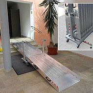 ALUMINIUM-Auffahrhilfen - Mobile Breitrampe f&uuml;r barrierefreie Zug&auml;nge 