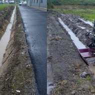 Effektive Grabenpflege: VarioL&ouml;ffel und RotoTop bei Hochwasserschutz im Einsatz