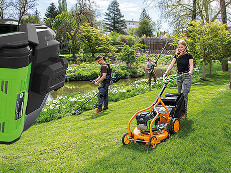 Neue Akku-Produktlinie von AS-Motor mit EGO Power-Unit 