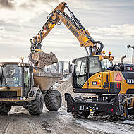 Hydremas neue MX-G-Baureihe: Erstmals kompakte Mobilbagger auf der TiefbauLive zu sehen