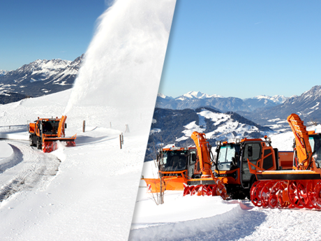 Härtetest: Schneeräumen am Kitzbüheler Horn