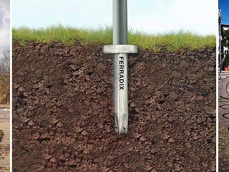 L&ouml;cher graben war gestern: Mit Wurzelpfahl FERRADIX&reg; Zeit & Geld sparen und dabei die Umwelt schonen