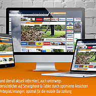 Auch unterwegs aktuell informiert: Mit der neuen mobilen Version von Bauhof-online.de