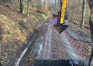 Wie ein Handgelenk am Bagger