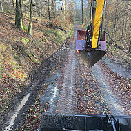 Wie ein Handgelenk am Bagger