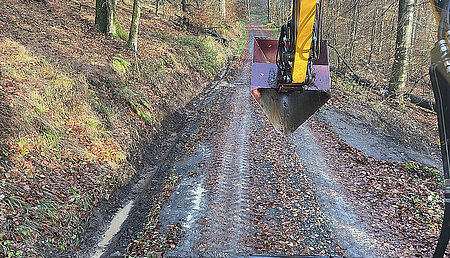 Wie ein Handgelenk am Bagger