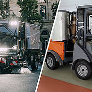 Alternative Antriebsarten für Kompaktkehrmaschinen