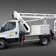 Ampero TBR 260 E: E-Steiger-Generation auf Iveco eDaily-Fahrgestell