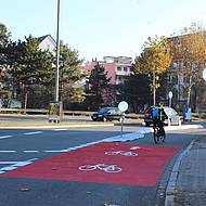 L&uuml;ft GmbH l&auml;sst neuen Radfahrstreifen in Ludwigshafen entstehen