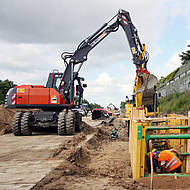HKL mit Gro&szlig;aufgebot an der A1