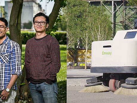 Gründer-Trio Enway: Die autonome Kehrmaschine „Blitz“ ist erst der Anfang 
