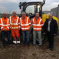 Nachhaltiges , umweltfreundliches Bauen &ndash; mit dem Kramer eRadlader 5055e 