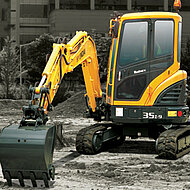 Hyundai-Mini- und -Midibagger f&uuml;r den GaLaBau verbinden Leistung und Komfort