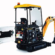 Vollelektrischer JCB-Minibagger ackert acht Stunden &ndash; bei voller Leistung