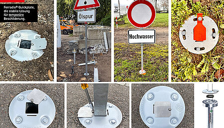Ferradix Quickplate: stabile Lösung für temporäre Beschilderungen