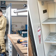 Akku-Ladeschrank übersteht Großbrand