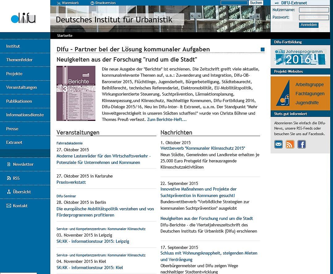 Fortbildung zu kommunalrelevanten Themen rund um die Stadt