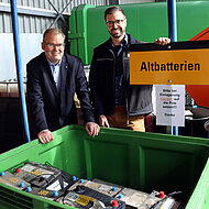 Pfandsystem f&uuml;r Baumaschinen-Batterien