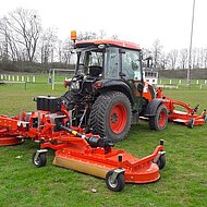 Rasenpflege auf der Demopark 2019: Mega-M&auml;her bei Wiedenmann