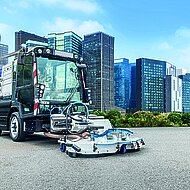 Fl&auml;chenreiniger samt Schrubbdeck: spielend einfach sauber machen