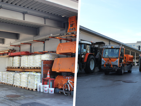 Hall in Tirol: Winterdienst zwischen den Bergen