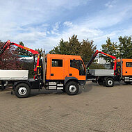 Kunath Fahrzeugbau stattet AEBI MT750 mit Palfinger-Ladekran und Kipper aus