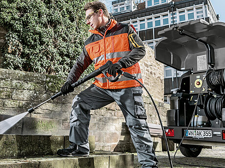 K&auml;rcher: Wie unterschiedlich Nassreinigung das Stra&szlig;enbild beeinflussen kann