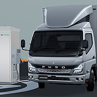 Tochter Fuso erprobt Wiederverwertung von eCanter-Batterien in Energiespeichersystemen
