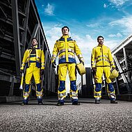 K&uuml;bler Reflectiq &ndash; Warnschutzkollektion in neuer Farbe Warngelb-Dunkelblau