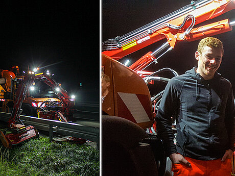 Nachtschicht auf der Autobahn