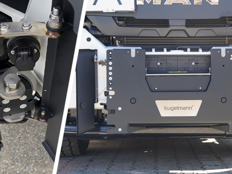 Moderne Frontanbauplatte für kommunale Anbaugeräte