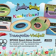 Neue Ausf&uuml;hrung beim Spielplatztrampolin von Hally-Gally