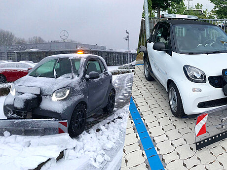 Schneeschilder im Kleinstfahrzeugsegment