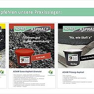 ADAM KOMMUNALHANDEL: Vielzahl von Reparaturasphalten erschwert die richtige Wahl