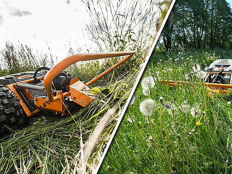 Raymo Hybrid-Rasenm&auml;her: schonende Landschaftspflege in Naturschutzgebieten 