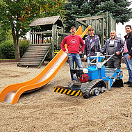 Fiorentini Sandreinigungsmaschine Baby Tapiro verrichtet bei der GID Zwickau wertvolle Dienste