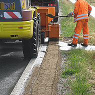 Halbgebundene Wegedecke mit hoher Scherfestigkeit