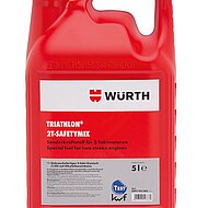 Neuer Sonderkraftstoff Triathlon 2T-Safetymix von W&uuml;rth mit KWF-Zertifikat