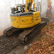 Linser Ketten im Einsatz am Bagger der Bayerische Staatsforsten 