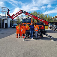 Raupenarbeitsb&uuml;hne Spider 13.80E erleichtert Arbeiten in Zolling