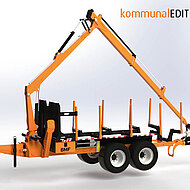 Präsentation eines Rückewagens sowie eines Schleppers mit Forstschutz für Kommunal-Arbeiten