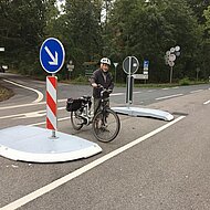 Fahrradgeeignete &Uuml;berquerungshilfe mit der Flexinsel  